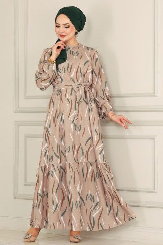 moda selvim 1110BG354 فيزيون فستان - Thumbnail