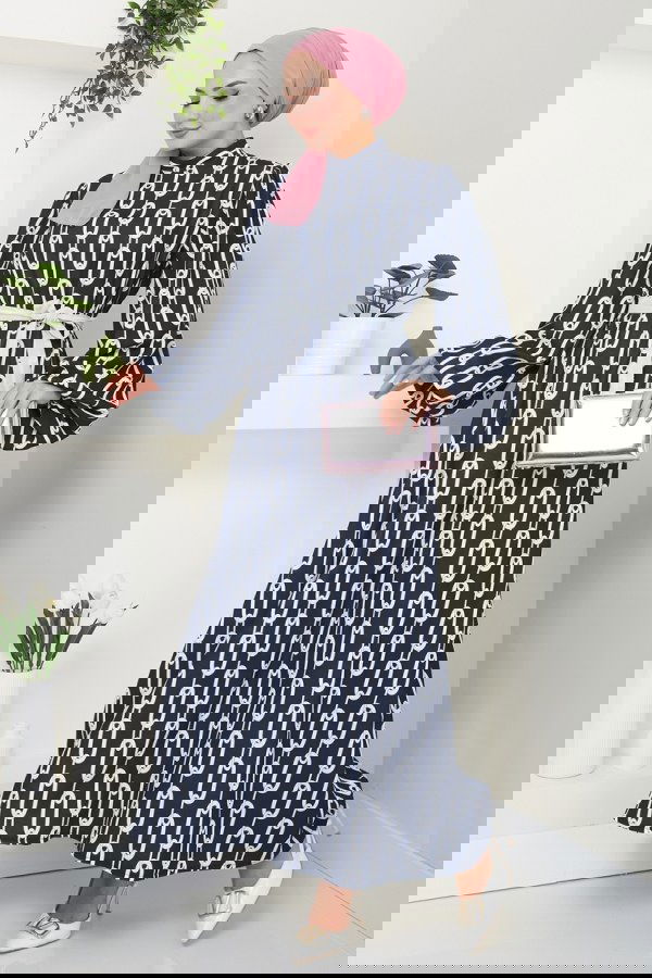 Modaselvim NET 20%+20% DISCOUNT IN THE CARD Dress 1117BG354 Navy Blue