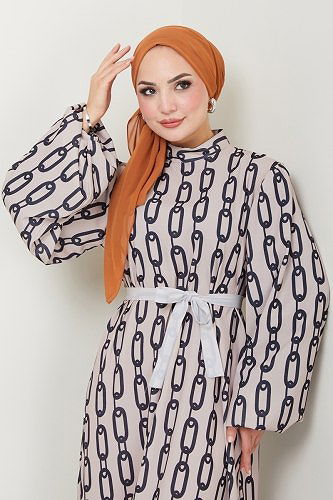 moda selvim Dress 1117BG354 Vision - Thumbnail
