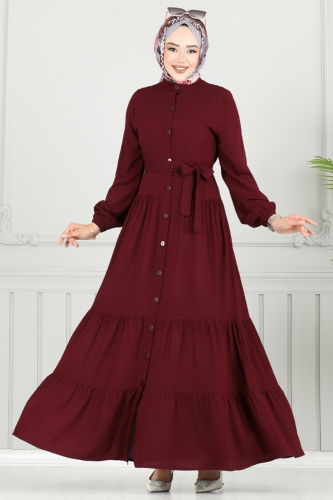 B.G.S. - Dress 1124BG354 Burgundy