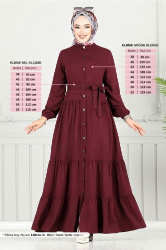 MRV B.G.S. - Dress 1124BGS895-M Burgundy
