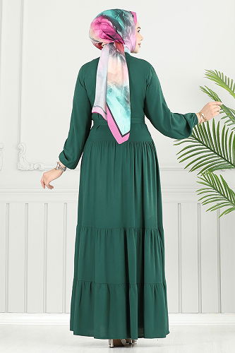 moda selvim Dress 1124BGS895-M Emerald - Thumbnail