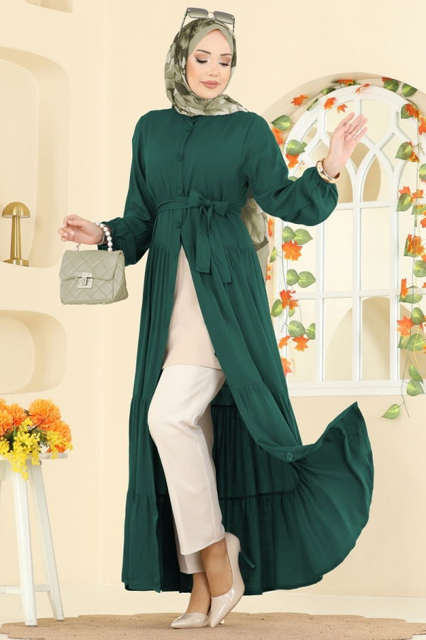 Modaselvim Dress Dress 1124ERK1158 Emerald