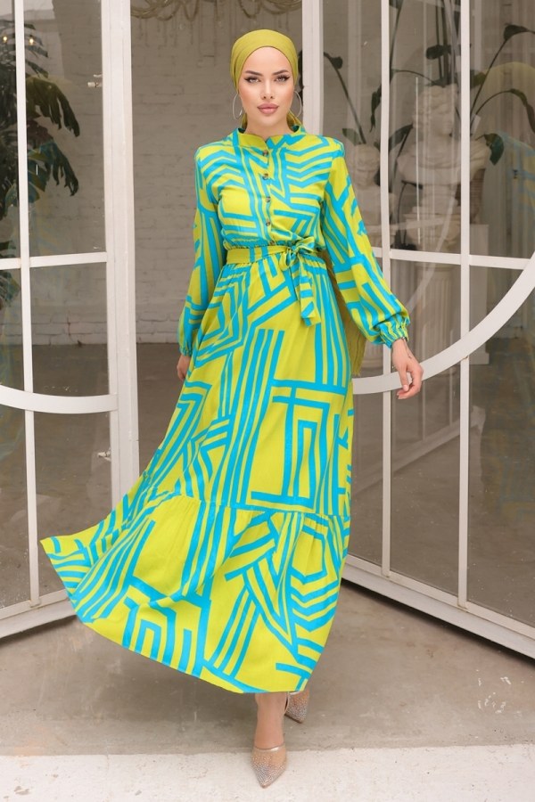 Modaselvim NET 20%+20% DISCOUNT IN THE CARD Dress 1125BG354 Acid