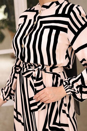 moda selvim Dress 1125BG354 Vision - Thumbnail