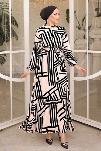 moda selvim Dress 1125BG354 Vision - Thumbnail