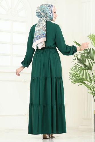 moda selvim Dress 1126BG354 Light Emerald - Thumbnail