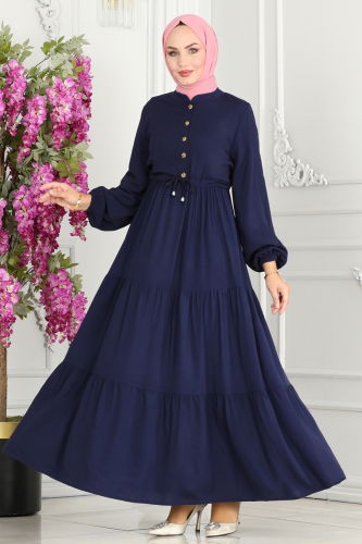 B.G.S. - Dress 1126BG354 Navy Blue