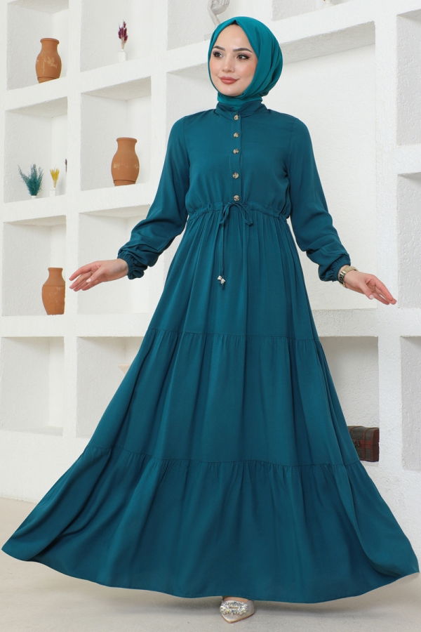 Modaselvim NET 20%+20% DISCOUNT IN THE CARD Dress 1126BG354 Petroleum