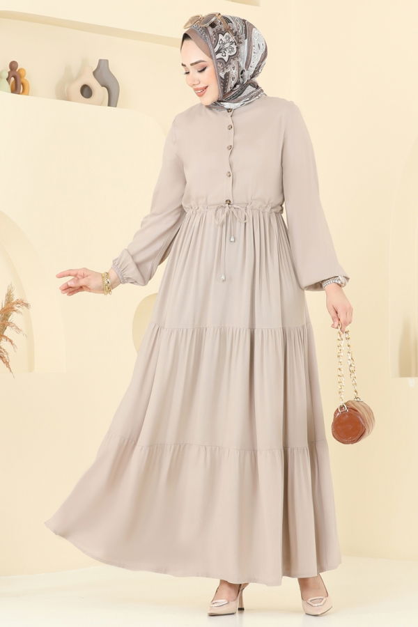 Modaselvim NET 20%+20% DISCOUNT IN THE CARD Dress 1126BG354 Stone