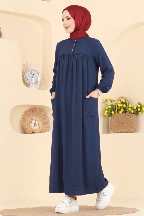Dress 112NZRK1200 Navy Blue - Moda Selvim