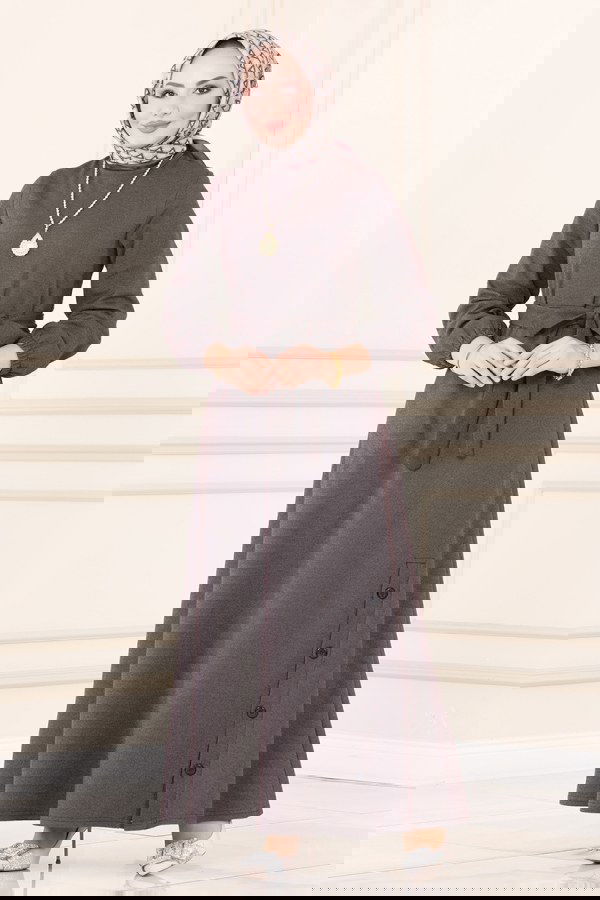 Modaselvim خصم صافٍ20%+20% في سلة التسوق 113DVL817 البني فستان