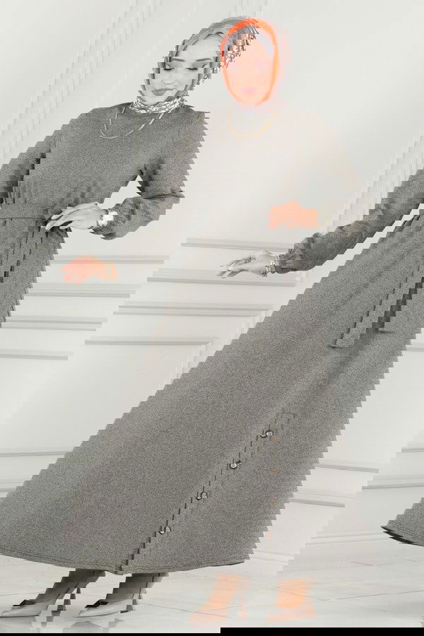 Modaselvim خصم صافٍ20%+20% في سلة التسوق 113DVL817 بيج فستان