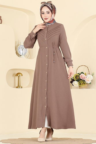 moda selvim Dress 1163YMC1171 Powder Vision - Thumbnail