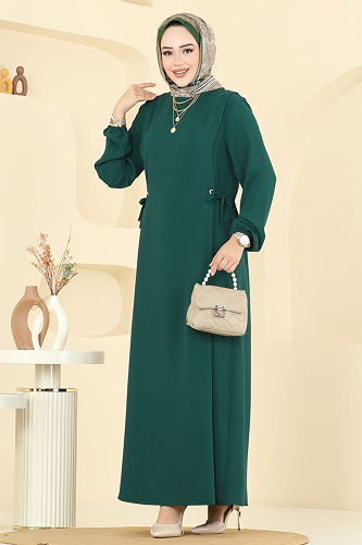 moda selvim الفستان زيتي 1164ERK1158 - Thumbnail