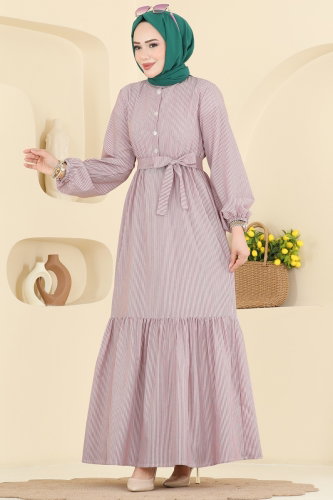 N.Z.R.K. - Dress 118NZRK1200 Burgundy