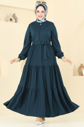 moda selvim Dress 1202DLB1088 Navy Blue - Thumbnail