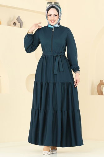 moda selvim Dress 1202DLB1088 Navy Blue - Thumbnail