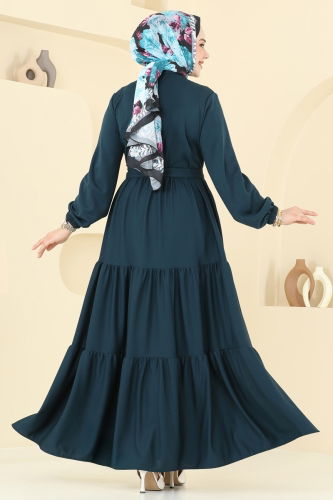 moda selvim Dress 1202DLB1088 Navy Blue - Thumbnail