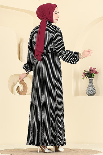 moda selvim Dress 120NZRK1200 Black - Thumbnail