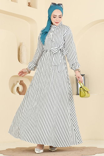 moda selvim الفستان سكري 120NZRK1200 - Thumbnail