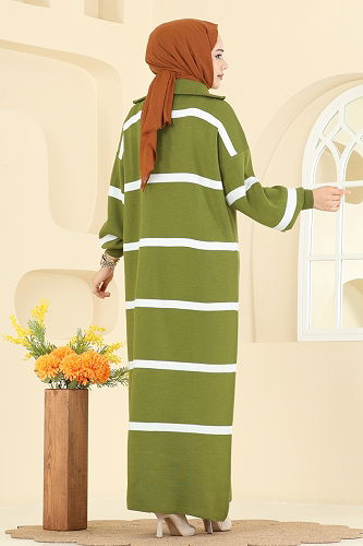 moda selvim الفستان فسفوري 1298TPK1167 - Thumbnail