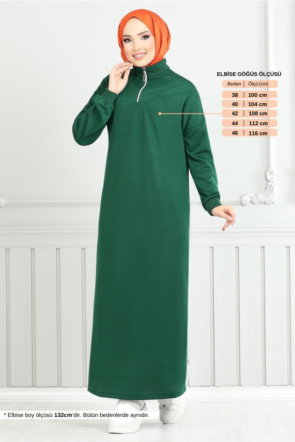 Modaselvim خصم صافٍ20%+20% في سلة التسوق الفستان زيتي 13366ETT902-M