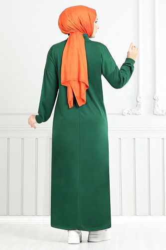 moda selvim الفستان زيتي 13366ETT902-M - Thumbnail