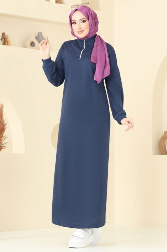 moda selvim Dress 13366ETT926 Navy Blue - Thumbnail