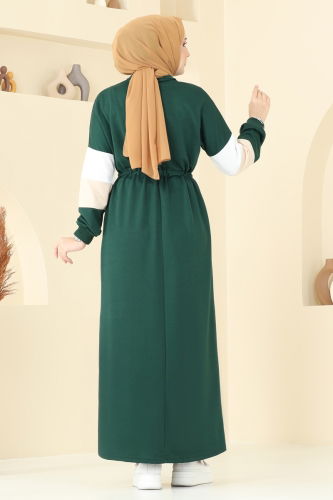 moda selvim الفستان زيتي 13369ETT926 - Thumbnail