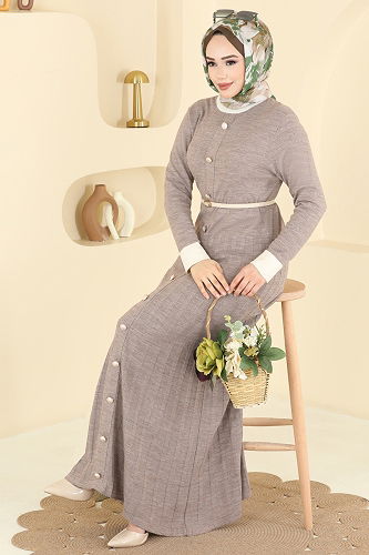 moda selvim Dress 1357MT581 Dark Vision - Thumbnail