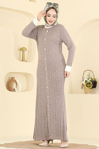 moda selvim Dress 1357MT581 Dark Vision - Thumbnail