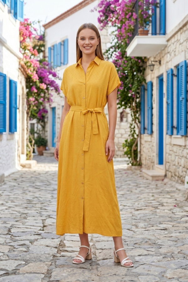 Modaselvim Jile DRESS 138NZRK1200 Yellow