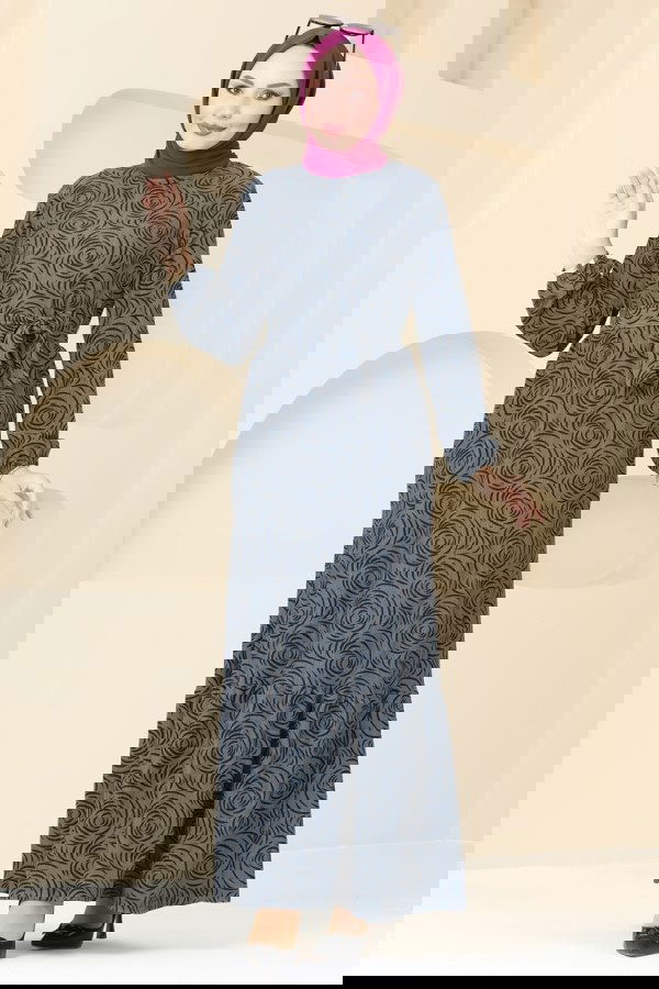 Modaselvim خصم صافٍ20%+20% في سلة التسوق الفستان رمادي غامق 150BO429