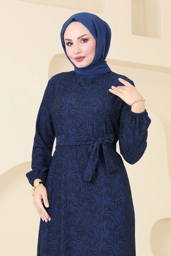 Dress 150BO429 Navy Blue - 3