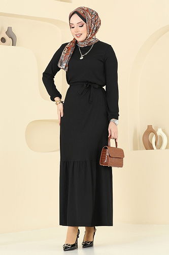 moda selvim Dress 1510UZ662 Black - Thumbnail