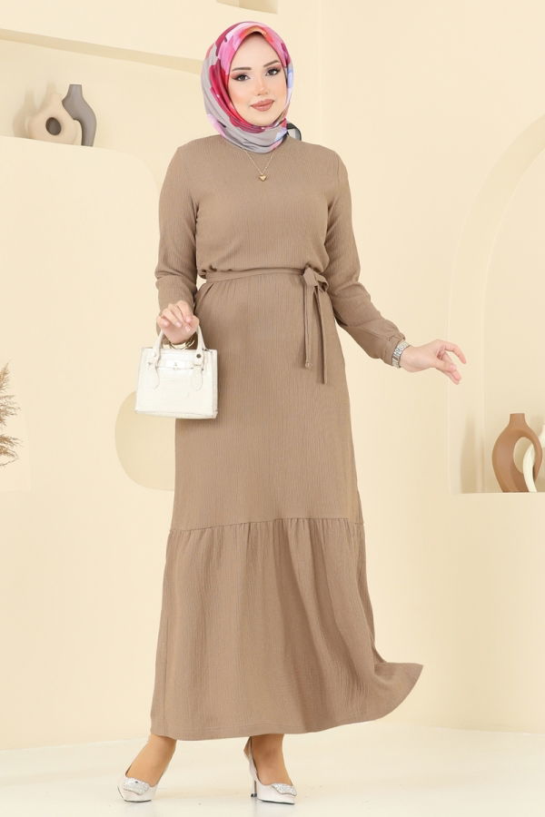 Modaselvim خصم صافٍ20%+20% في سلة التسوق الفستان بيج 1510UZ662