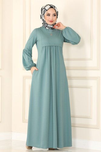 moda selvim Dress 1515UKB139 Mint - Thumbnail