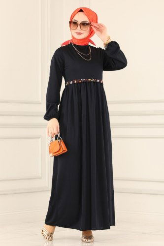 U.K.B. - Dress 1529UKB139 Navy Blue