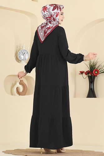 moda selvim الفستان أسود 154ART1138 - Thumbnail