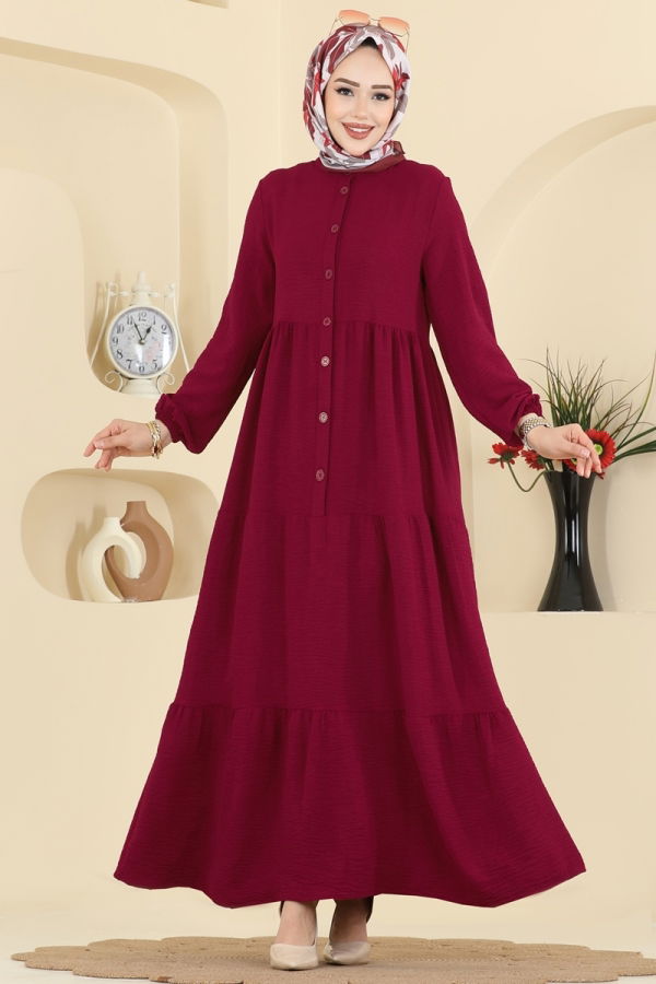Modaselvim Dress Dress 154ART1138 Burgundy