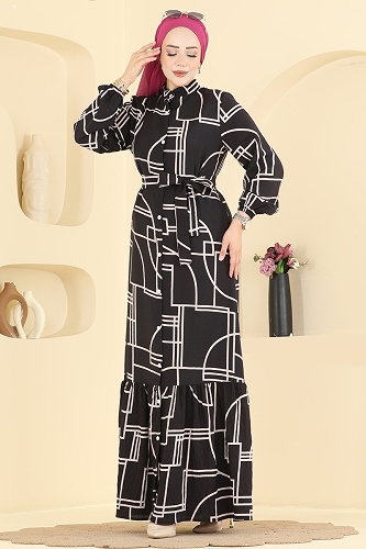 moda selvim Dress 155NZRK1200 Pattern 3 - Thumbnail