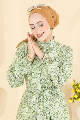 moda selvim الفستان النمط2 155NZRK1200 - Thumbnail