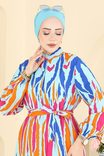 moda selvim الفستان نمط 6 155NZRK1200 - Thumbnail