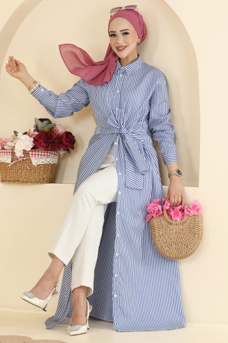 N.W.L. - Dress 15716NWL209 Navy Blue