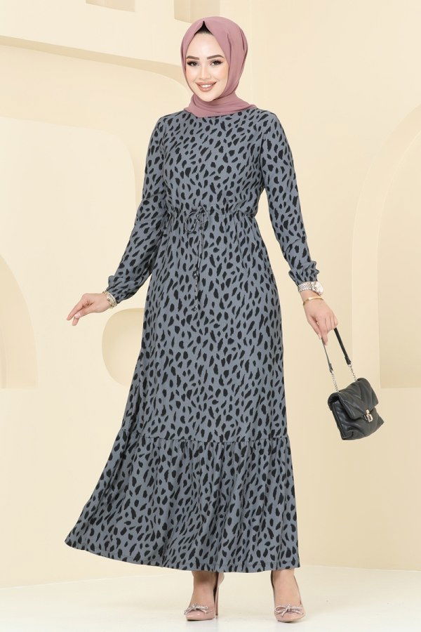 Dress 158BO429 Pattern2 Anthracite - 1