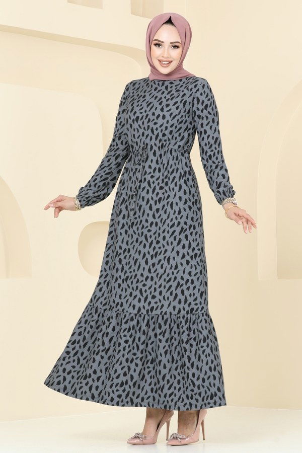 Dress 158BO429 Pattern2 Anthracite - 2