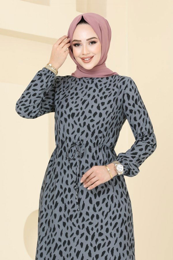 Dress 158BO429 Pattern2 Anthracite - 3