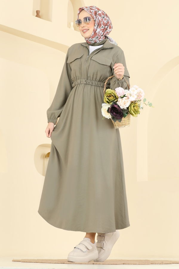Modaselvim Dress Dress 15900OLA1188 Light Khaki