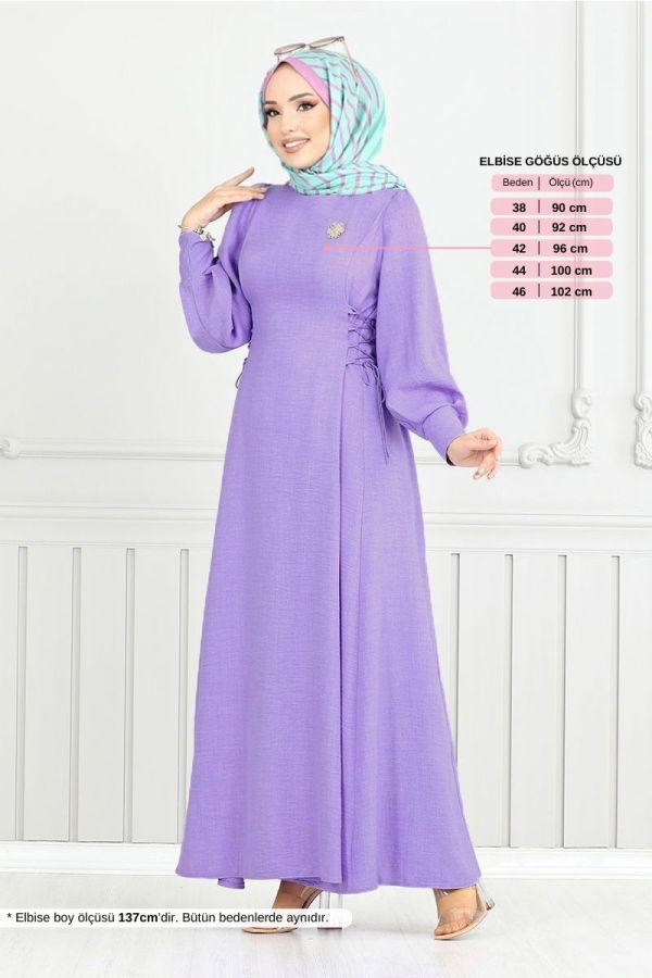 Modaselvim NET 20%+20% DISCOUNT IN THE CARD Dress 15962BSK984-M Lilac